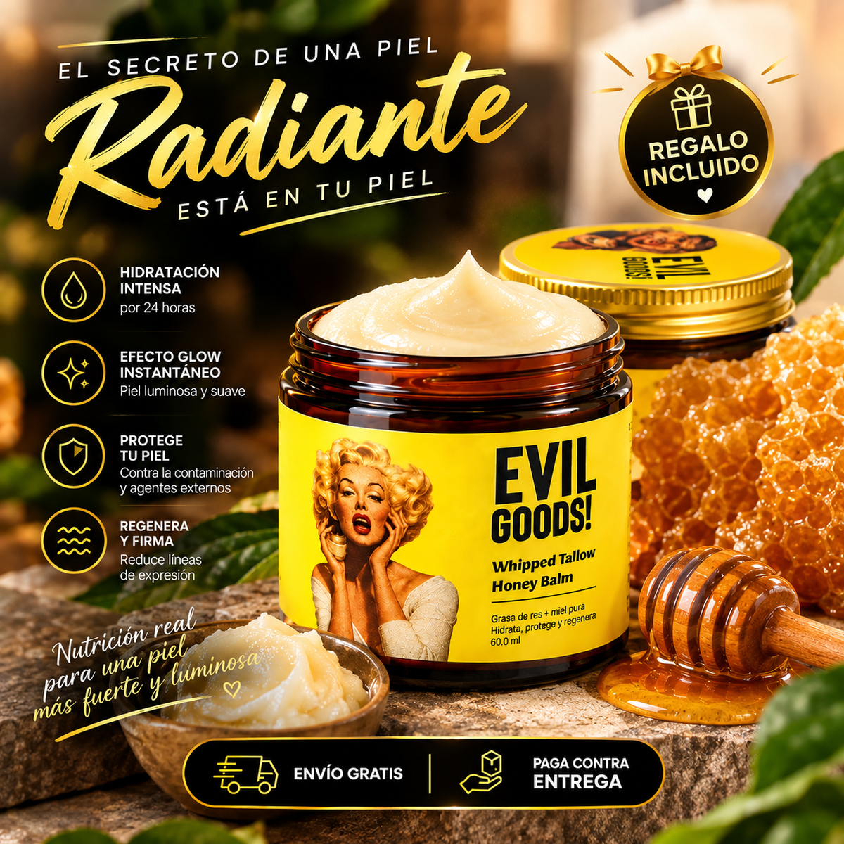 Sebo De Res | Crema  Nutritiva para la Piel+ regalo 🎁